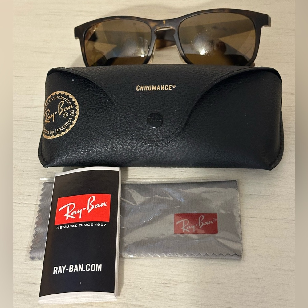 Ray-Ban RB4263 CHROMANCE Sunglasses in Havana and Bronze